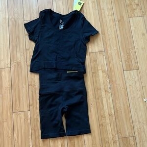 NWT - 6” bike shorts and T-shirt set - S/XS